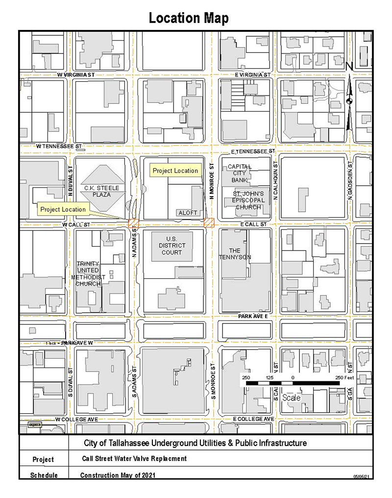 Map of the construction area